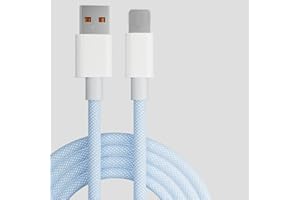 PD 20W Charger Cable, Nylon Braided Cord, Fast Charging Cable for iPhone 14/13/12/11/XS/XR/X/8/iPad, Sky Blue, 6.6FT