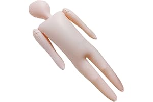 DREDQCCO Inflatable Mannequin, 59 Inch Full Size Blow Up Mannequin DIY Halloween Prop Cosplay Costume Display Inflatable Body Prop Dummy Fake Dead Body (Beige)