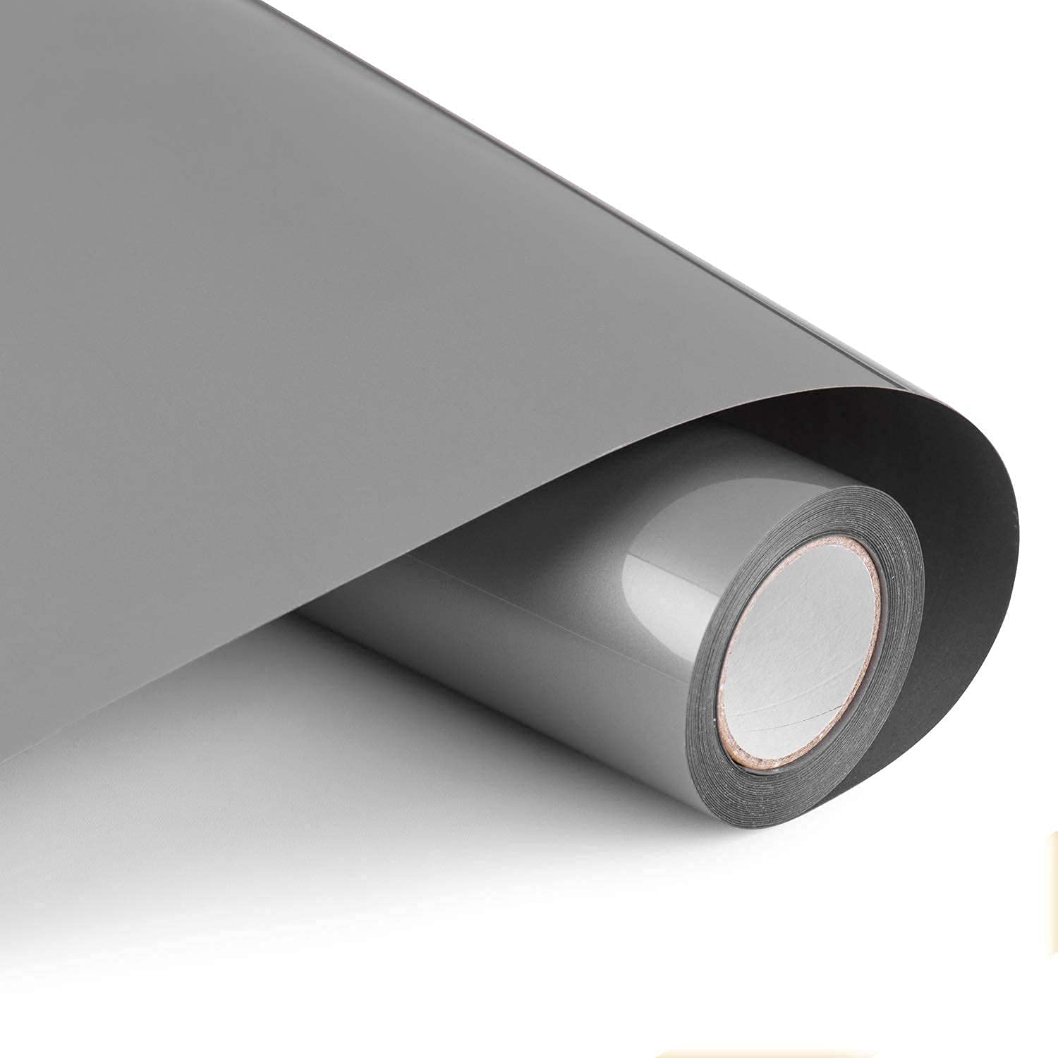 Foeska Heat Transfer Vinyl Bundle 12" x 10' Feet Rolls, HTV for Silhouette Cameo Easy to Cut & Weed, DIY Heat Press Design for T-Shirt, Clothes, Hats and Other Textiles (Silver) — image 1