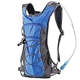 Hydration Pack Backpack with 70 oz 2L Water Bladder for Running, Hiking, Cycling, Climbing, Camping, Biking (Blue)