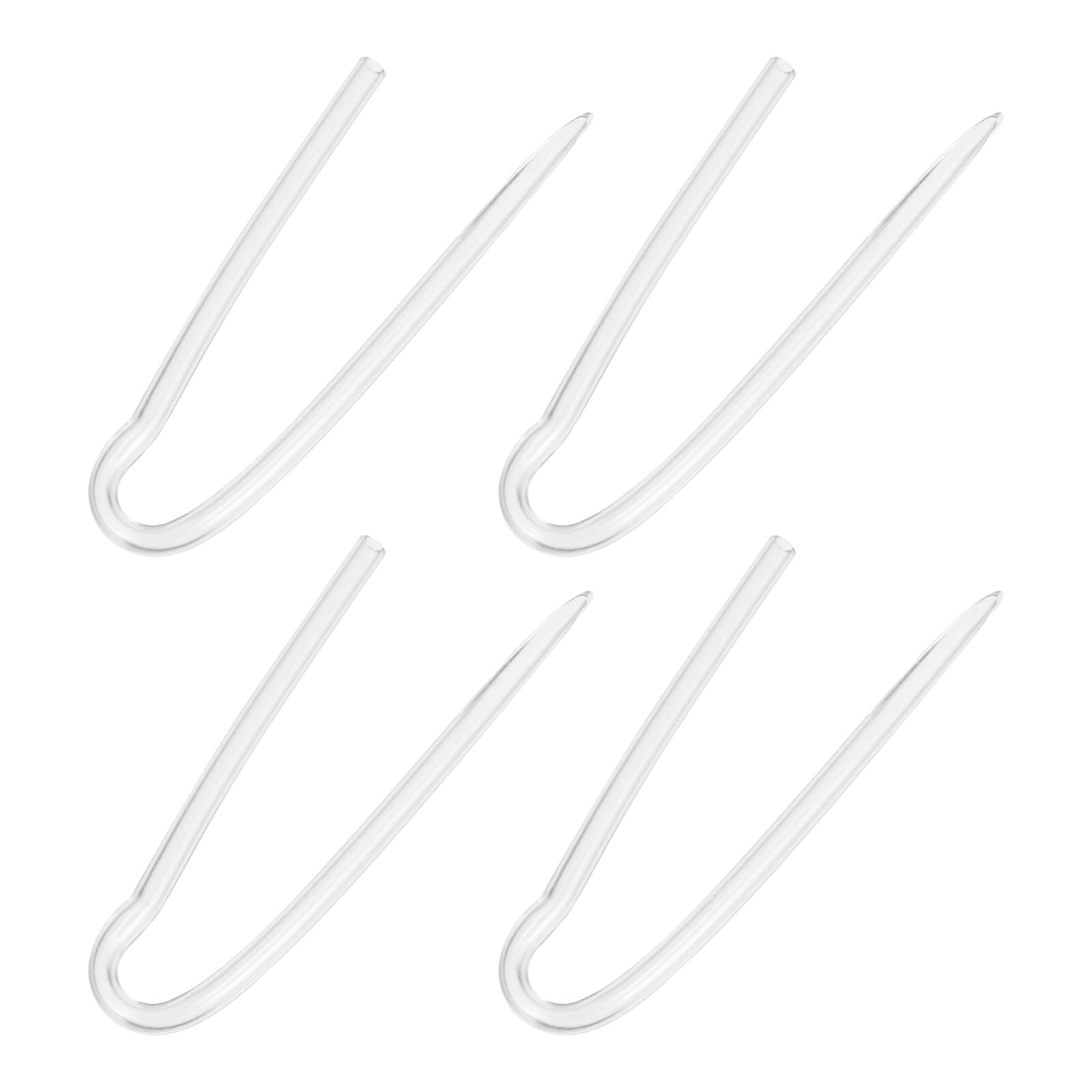 iplusmile 4PCS Hearing Aid Tubes, 3.2mm OD x 2.0mm ID Standard Replacement PVC Tubes for Hearing Machine, Right Ear Anatomical Fit for Clear Sound Transmission