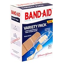 Band-Aid Adhesive Bandages, Assorted, Variety Pack 30 bandages