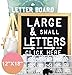Little Hippo Black Felt Letter Board Sign 12x18 Inch with 690+ PRE-Cut Letters - Wood Message Board with Letters and stand, Baby Announcement Sign, Back to School Felt Board