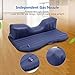 ANCHEER Multifunctional Inflatable Car Mattress, Car Inflation Bed, Travel Air Bed Camping Car Back Seat, Extra Mattress,with Repair Pad, Air Pump for Travel (Blue-Black)