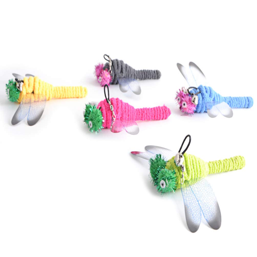 Balacoo Pet Fit For Life 5 Pcs Replacement Dragonfly Toys - Pets Cats Toys for Interactive Cat and Kitten Toy Wands