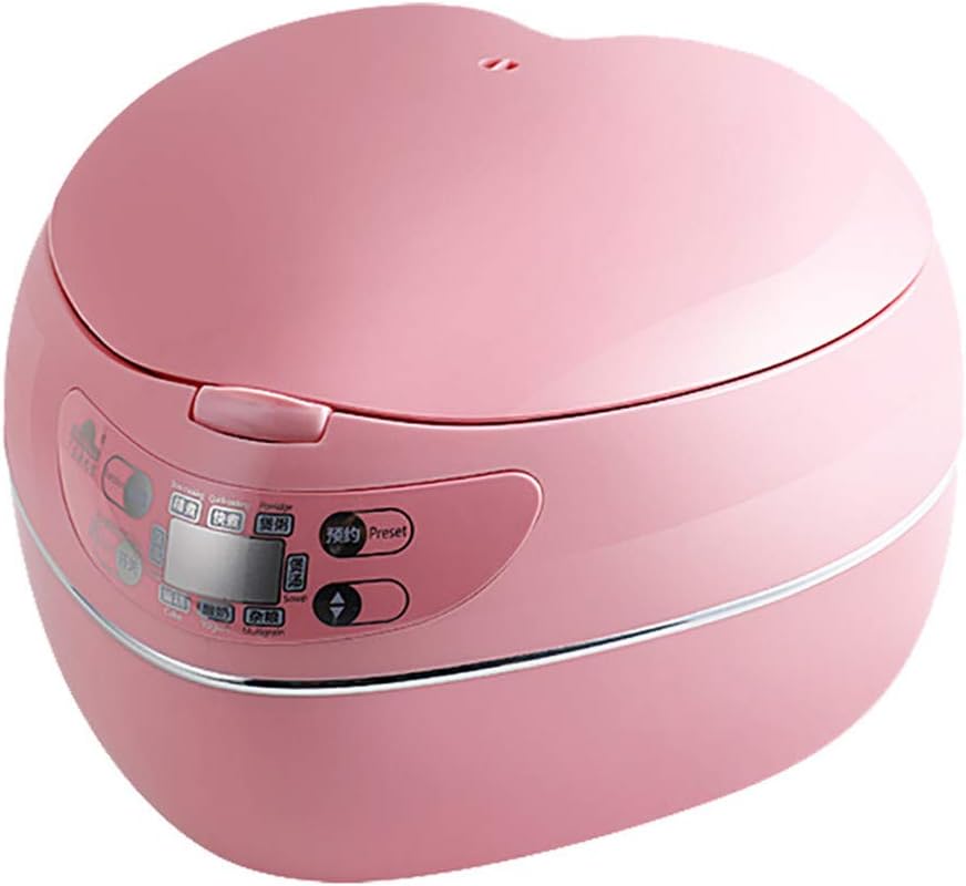 HMLH Rice Cooker (1.8l/500W/220V) Heart-Shaped Mini Rice Cooker, Intelligent and Simple Operation Large-Capacity Rice Cooker, can accommodate 6 People