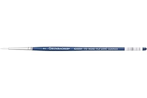 Grumbacher Academy Watercolor Round Brush, White Nylon Bristles, Size 2 (775.2)