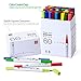 ParKoo Art Markers 60 Colors Dual Tip Brush Pens Fineliner Highlighters for Adult Coloring Books Writing Planning Drawing Sketching Calligraphy