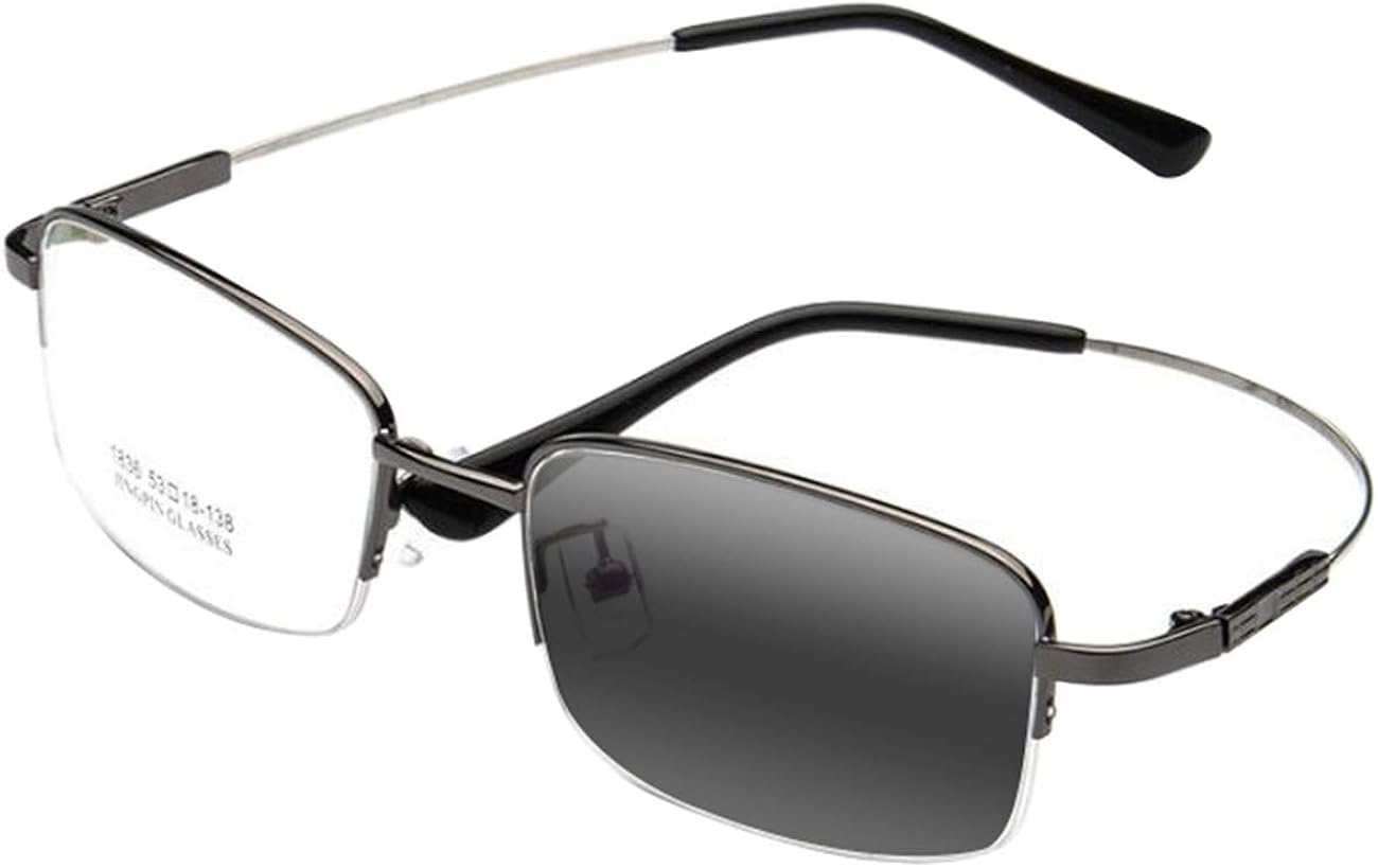 Men's Bifocal Half Rim Transition Photochromic Flexible