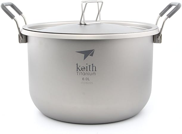 Keith Ti8301 6L Titanio 4-5 Personas Grande Camping Pot ...