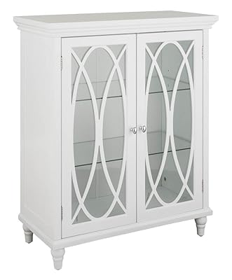 Elegant Home Fashions Florence 2 Door Floor Cabinet in White