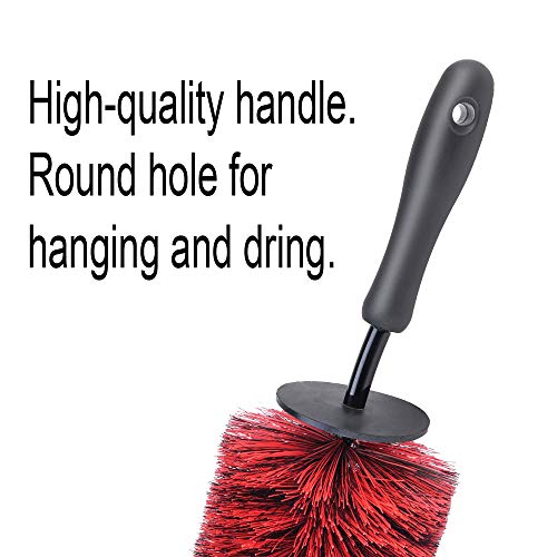 IPELY Car Wheel Rim Detailing Brush with Long Soft Bristle, Professional Car Detailing Tools Kit for Tire, Rim, Engine, Motorcycle