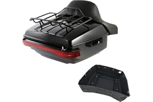 PEGSTREAMLINER King Tour Luggage Trunk Backrest w/LED Tail Light Bar Fit for Harley Trunk Touring Road Glide Road King Street Glide Special Electra Glide Ultra Classic 2014-2025