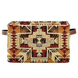 WELLDAY 2PCS Storage Basket Native American Style