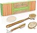 Best Deal Dry Brush Set for Dry Skin Brushing & Exfoliating - Premium Bamboo Bath & Shower Brush w/ 100% Boar Hair, Cellulite Massager, Foot Pumice Stone Brush by NUVA SPA