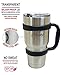 Premium 30 0Z Thermal Mug / Cup, Large Insulated Double Wall Vacuum Stainless Steel Water / Coffee Travel Tumbler bundle with Handle and Easy to clean Lid. Keep your Drinks Hot or Cold for hrs.