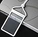 AKOAK Vertical Style Aluminum Alloy Metal ID Badge Holder ID Card Holder/w White Elastic Adjustable Neck Lanyard（Silver）