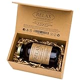Relax Bath Salts Gift Set - 100% Natural Stress Relieving Aromatherapy Blend Made in USA with Essential Oils infused into Himalayan, Dead Sea and Epsom Salts includes Exfoliating Gloves