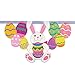 Collections Etc Easter Bunny and Eggs Hanging Banner