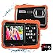 Kids Waterproof Camera Digital Camera for 4-10 Years Old Children, 12MP HD Underwater Action Camera Camcorder with 8X Digital Zoom, 2.0 Inch LCD Display, 16G Micro SD Card – Easy to Use (Orange)