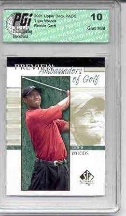 Amazon.com: 2001 Upper Deck SP Auth Tiger Woods Rookie ...