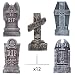 JOYIN 17" Halloween Foam RIP Graveyard Tombstones (5 Pack), Headstone Decorations and 12 Bonus Metal Stakes for Halloween Yard Decorations