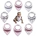 Olyssa & Co Baby Bandana Drool Bibs for Drooling Teething Girls - 8 Pack + Bonus - Free -Teething Ring - Super Soft Organic Cotton Front & Ultra Absorbent Backing. Perfect Baby Shower Gift Set