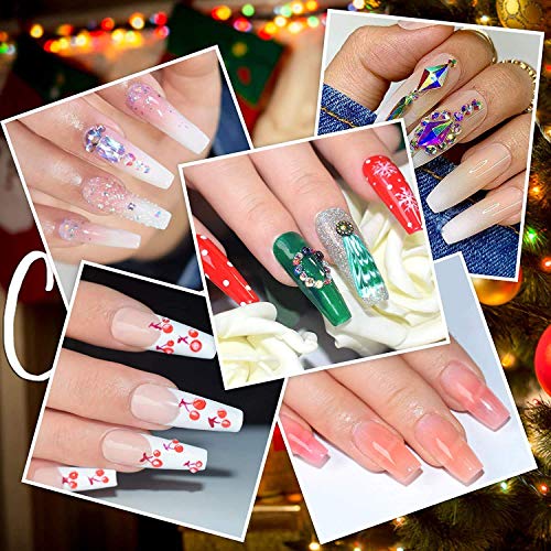 Yayoge Poly Gel Nail Kit - 3 Tubes 30ml Poly Nail Gel Glitter Pink Nail Gel Starter Kit - Nail Extension Gel Set with Slip Solution Professional Technician French Kit