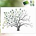 Fingerprints Tree, Proboths Creative Wedding Guest Signature Sign-in Book Canvas Ballons Tree Fingerprints Painting Decor for Wedding Party with 4pcs Ink Pads Green