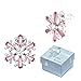 Buyless Fashion Girls Christmas Snowflake Stud Earrings Hypoallergenic Steel