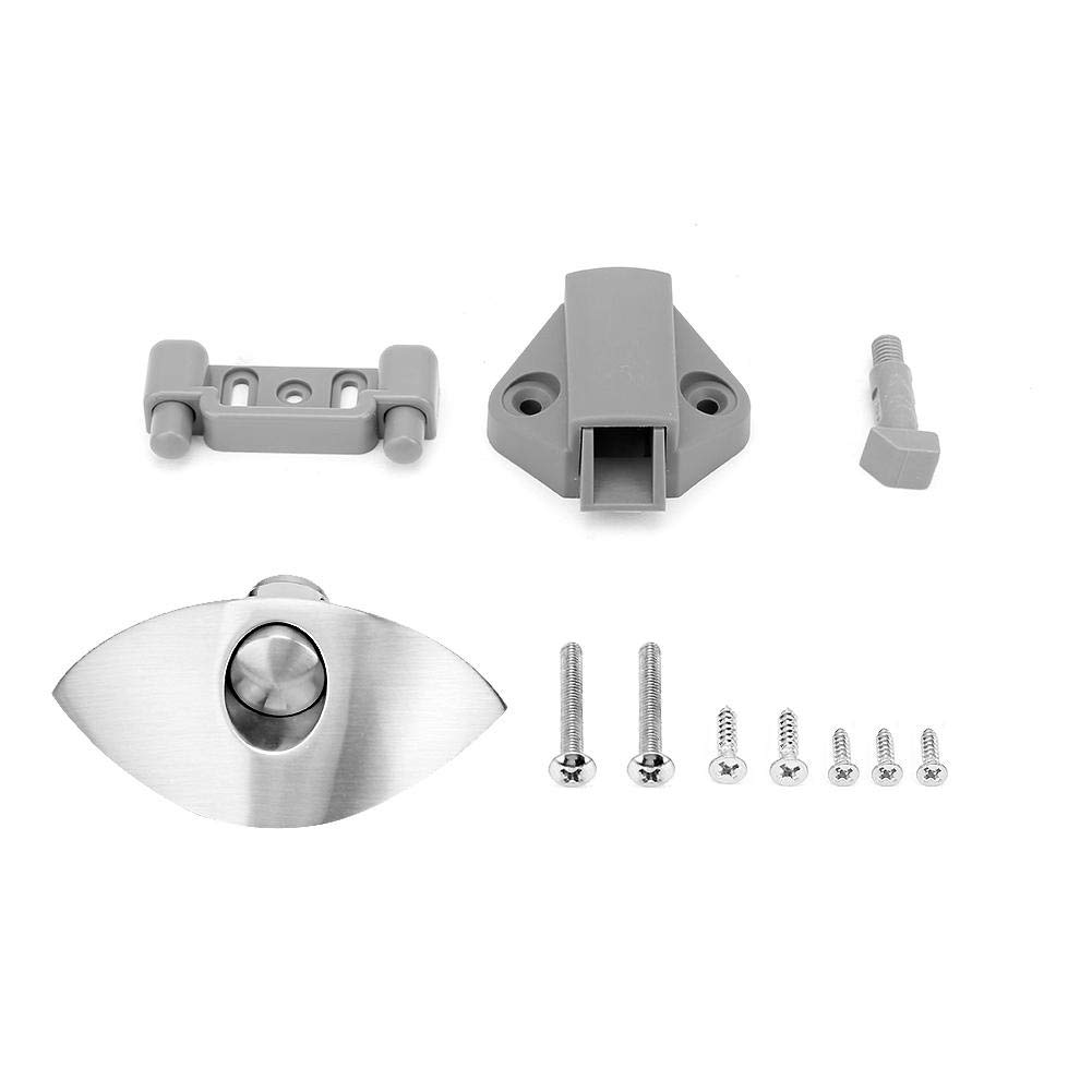 EBTOOLS Furniture Handle Lock,Half-Moon Push Button Latch Furniture Handle Caravan Cupboard Cabinet Door Lock