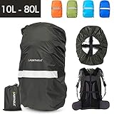 Waterproof Backpack Rain Cover,PORTHOLIC 【10-65L】【Reflective Strip Design】 Non-Slip Cross Buckle Strap & Rainproof Storage Pouch,Perfect for Hiking, Camping, Traveling, Outdoor Activities