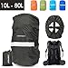 Waterproof Backpack Rain Cover,PORTHOLIC 【10-65L】【Reflective Strip Design】 Non-Slip Cross Buckle Strap & Rainproof Storage Pouch,Perfect for Hiking, Camping, Traveling, Outdoor Activities