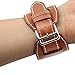 V-MORO Compatible with Apple Watch Band 38mm 40mm Series 4/3/2/1 Cuff Bracelet Leather Band for Apple Watch Series 4,3,2,1, Sport, Replacement for Hermes, Nike+, Edition, (Cuff Bracelet Brown 38mm)