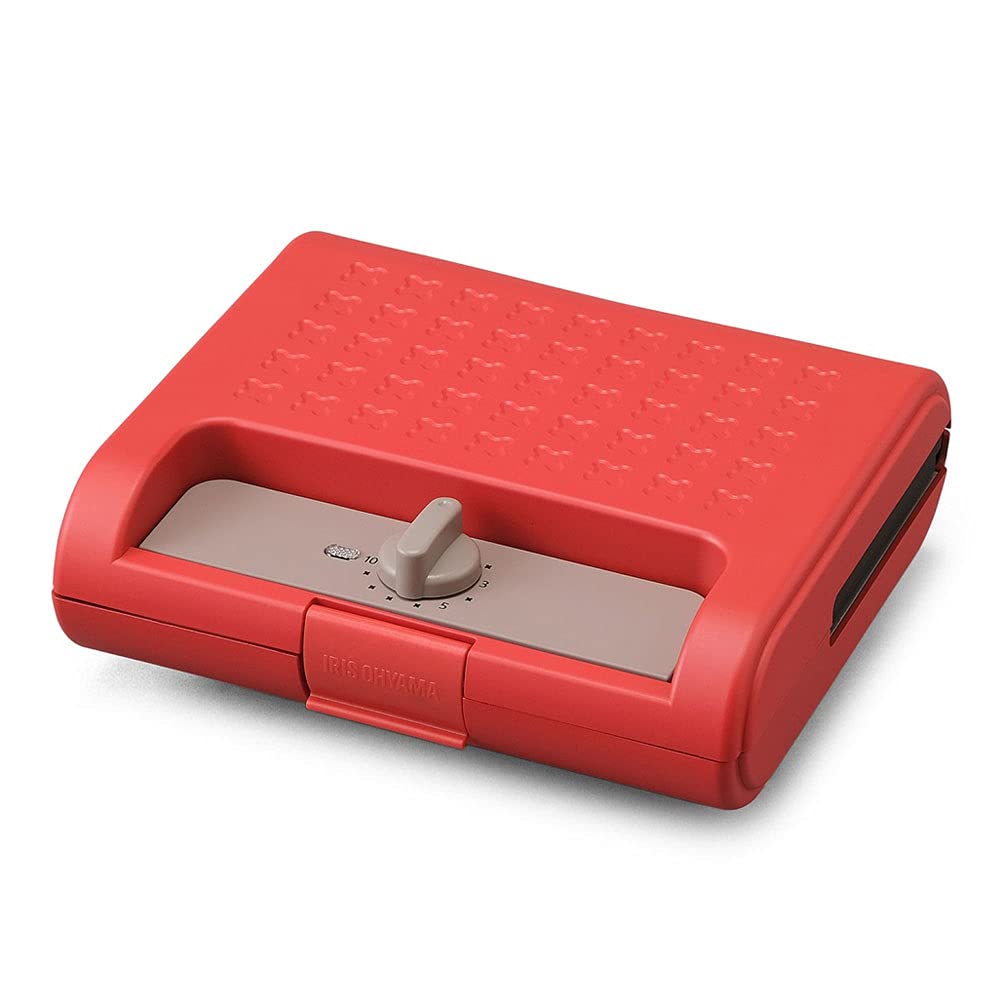 アイリスオーヤマ ホットサンドメーカー ワッフル ホットサンド 焼き型2種 耳まで焼ける 電気 ワイド ダブル 2枚 IMS-902-R レッド商品画像