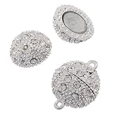10mm Silver Magnetic Jewelry Clasp - Pack of 5