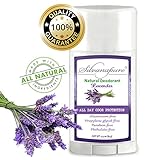 Silvanapure All Natural Deodorant, Aluminum Free Lavender 2.9 oz - Healthy Deodorant - GMO-Free, Gluten-Free, Non-Toxic Deodorant w/ All Day Protection