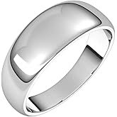 Sonia Jewels Solid 10k White Gold 7mm Tapered Wedding Band Ring Classic Plain Traditional - Size 8