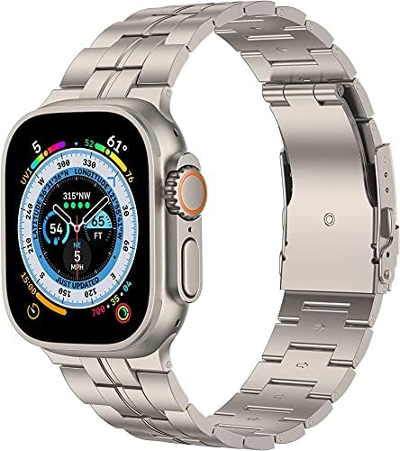 Dado Titanium Midline Metal Watch Band Compatible with Apple Watch