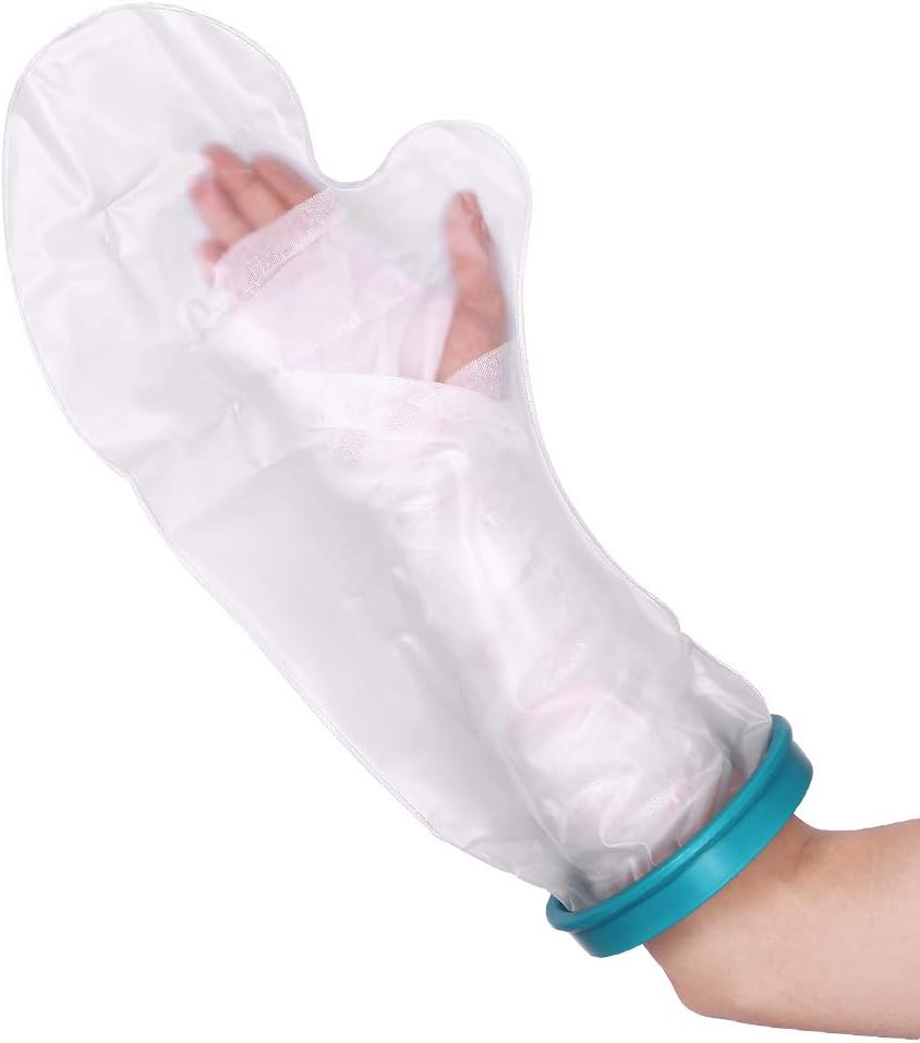 XHIVAR Dry Waterproof Cast Wound Cover and Bandage Protector Arm Sleeve Broken Hand Wrist for Shower Bath Reusable(Short Arm): Health & Personal Care