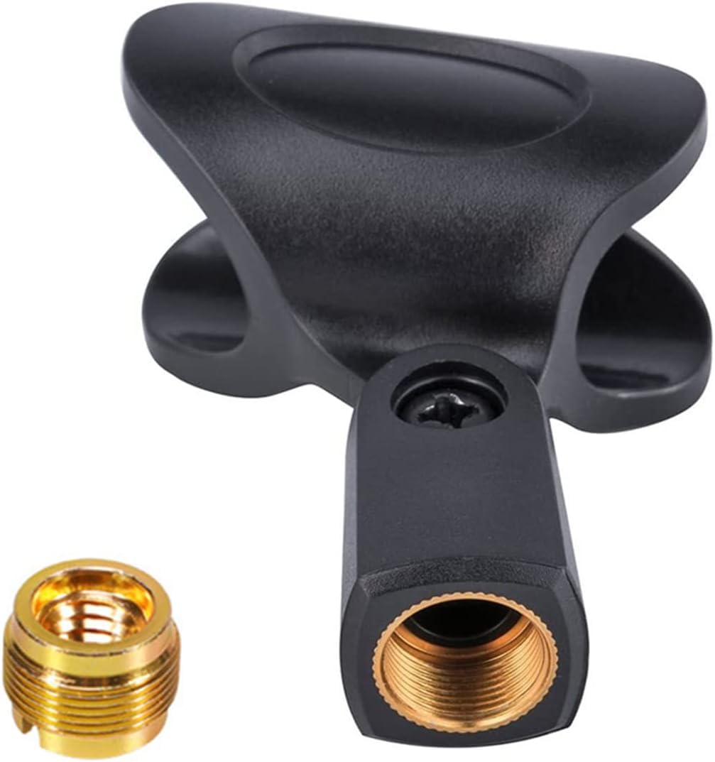 Flexible Large Microphone Clips for all Handheld Transmitters Mic Holder Adapter Hard & Durable Plastic/Copper Threading With copper screws
