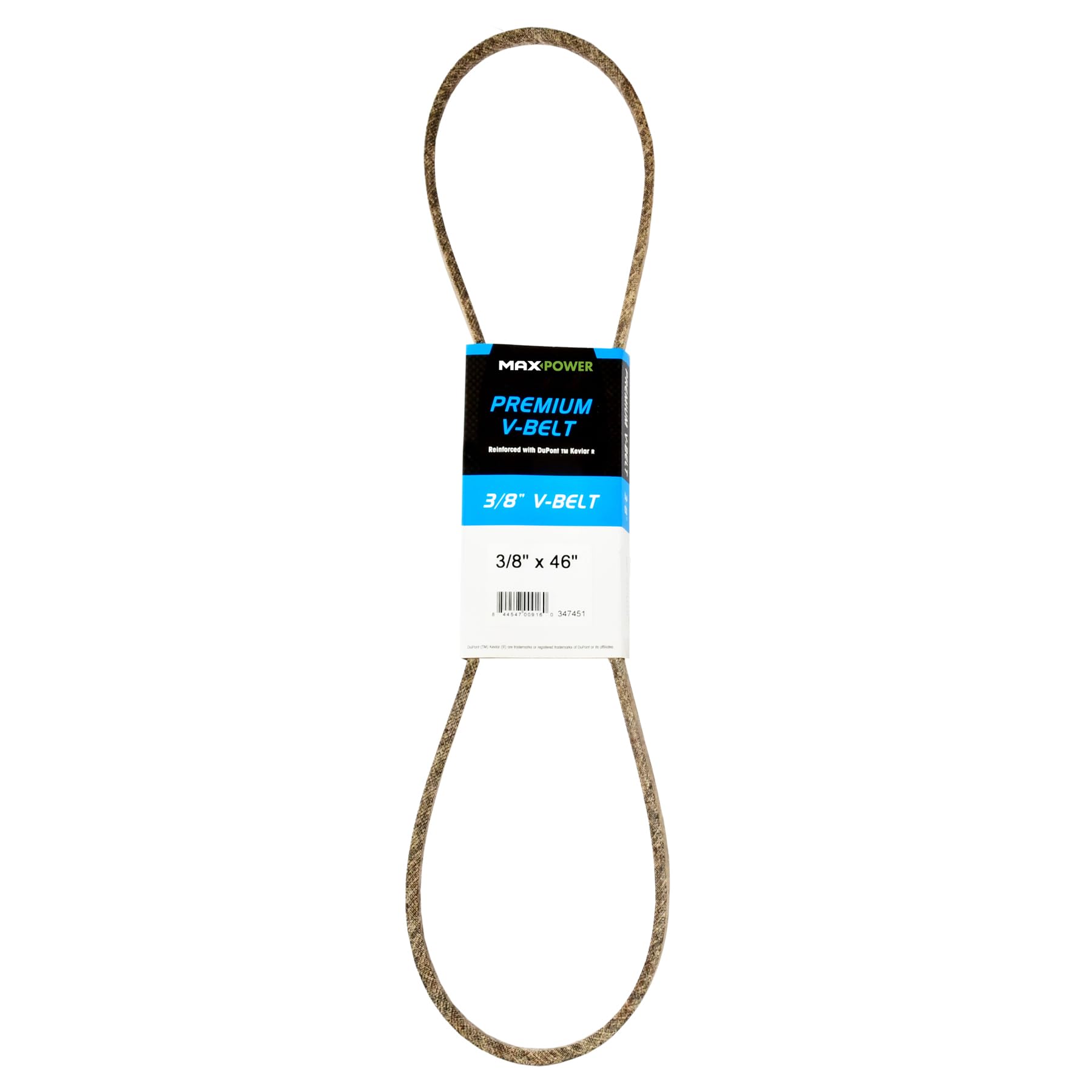 Maxpower 347451 Premium Belt Reinforced with Kevlar Fiber Cords, 3/8" x 46"