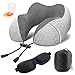 Soft Digits Memory Foam Travel Pillow, Neck Pillow Travel Kit with 3D Contoured Eye Masks, Earplugs and Storage Bag, Cotton Soft Hump Body Design Suitable for Travel, Napping primary