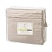 Clara Clark Bed Sheets, Premier 1800 Series 4 Piece Bed Sheet Set, Deep Pocket, Wrinkle, Fade, Stain Resistant, Luxury Soft Bedding Sheets & Pillowcases, Split King, Beige Cream