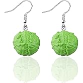 Cabbage Earring Vegetable Food Gift For Vegan Vegetarian Lettuce Cabbage Lover Jewelry