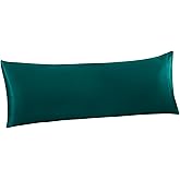 Ersmak Satin Body Pillow Cover, 20x54 Inches Teal Ultra Soft Satin Body Pillow Case for Hair and Skin, Silky Slip Cooling Long Side Pillowcase with Envelope Closure