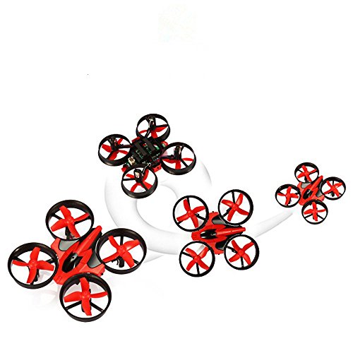 EACHINE E010 Mini UFO Quadcopter Drone 2.4G 4CH 6 Axis Headless Mode Remote Control Nano Quadcopter RTF Mode 2 (Red)