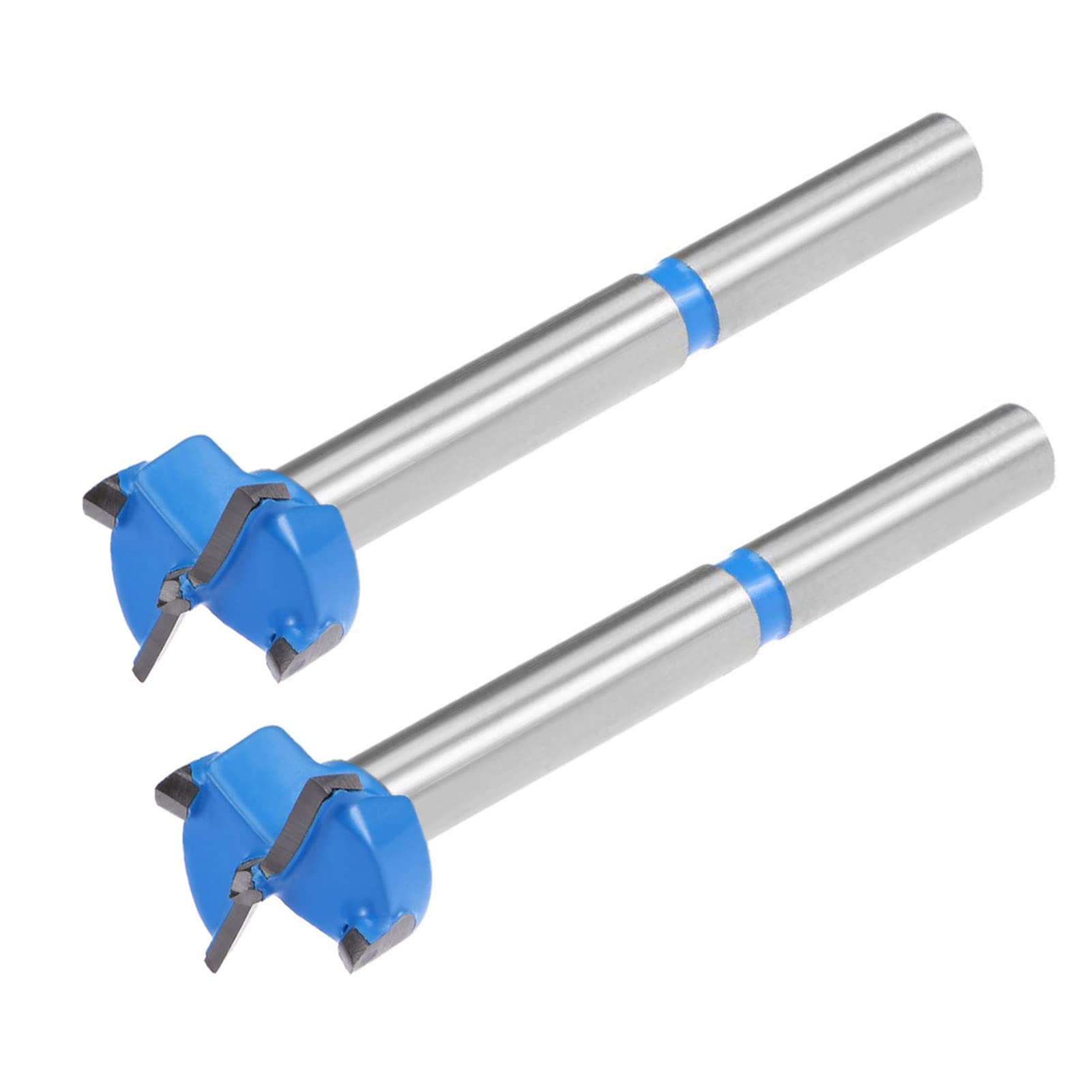 TA-VIGOR 2Pcs 17mm Forstner Drill Bit, Tungsten Carbide Wood Hole Saw Auger Opener for Woodworking Hinge Hole Drilling Boring Bit Cutter (Blue, Gray Tone)