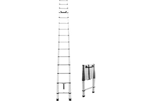 TOUGH GRADE RecPro 14.5ft Telescoping Ladder – Compatible with Lippert On-The-Go Prepped Units, Compact & Lightweight for Easy Storage