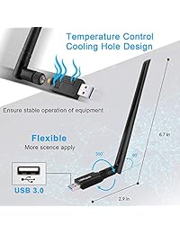 USB WiFi Adapter Viden 1200Mbps WiFi Dongle with Dual Band 5.8GHz 2.4GHz USB 3.0, Network Adapter with 5dBi Antenna for PC Desktop Laptop Mac, Support Windows XP  10 8  7  Vista, Mac OS X 10.6-10.14